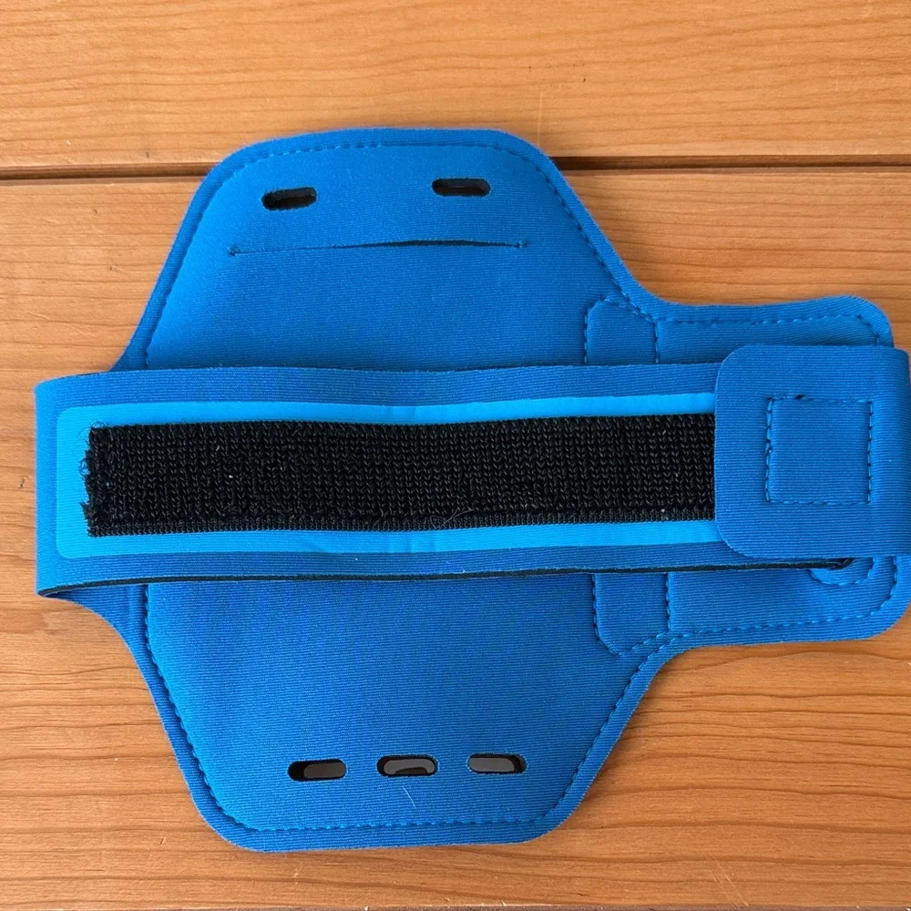 Blue and Black Armband Phone Holder